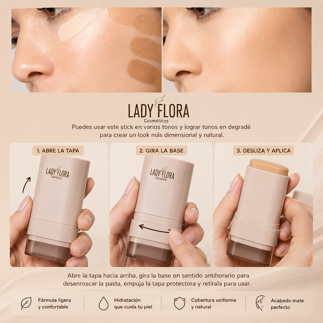 Base mágica de Maquillaje en Barra